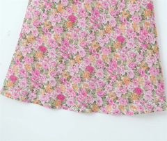 Lace halter print dress