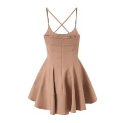 Cross back halter dress