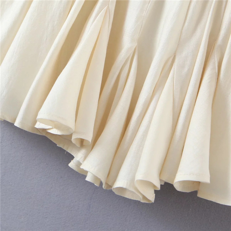 Sexy pleated strapless halter dress