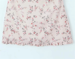 Fresh floral slim-fit slip dress