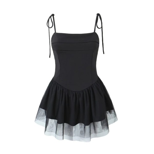 Pure Desire Hottie mesh patchwork halter dress