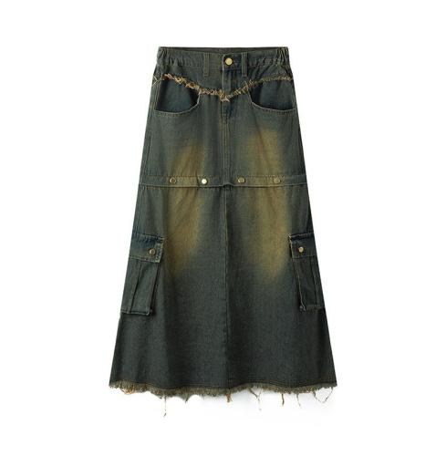 Vintage cargo denim dress