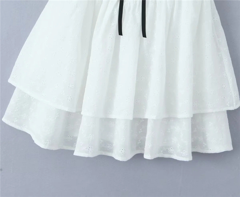 Vintage court dress with bow lace-up puffy sleeves
