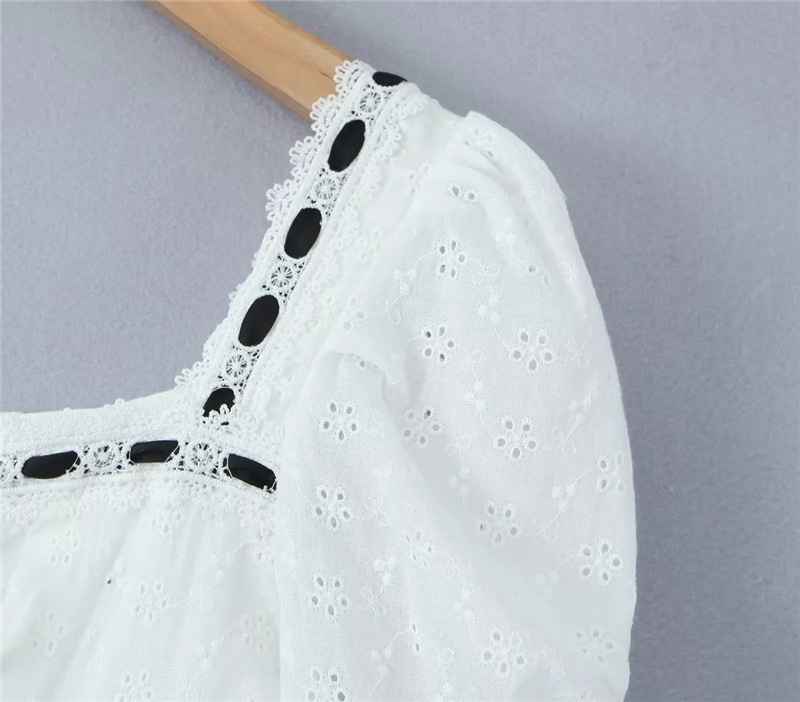 Vintage court dress with bow lace-up puffy sleeves