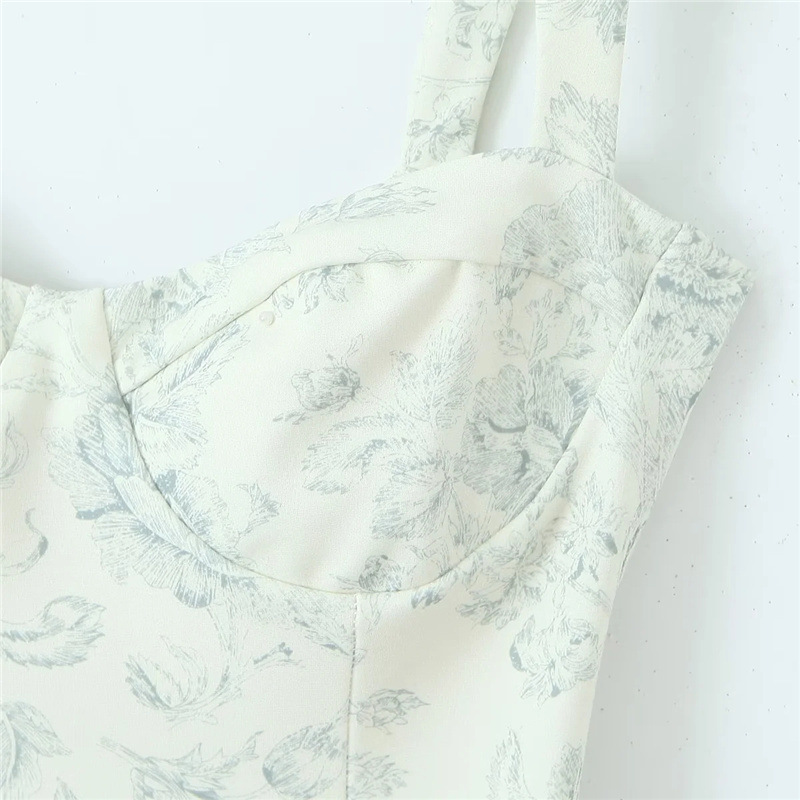 Romantic floral print slip dress