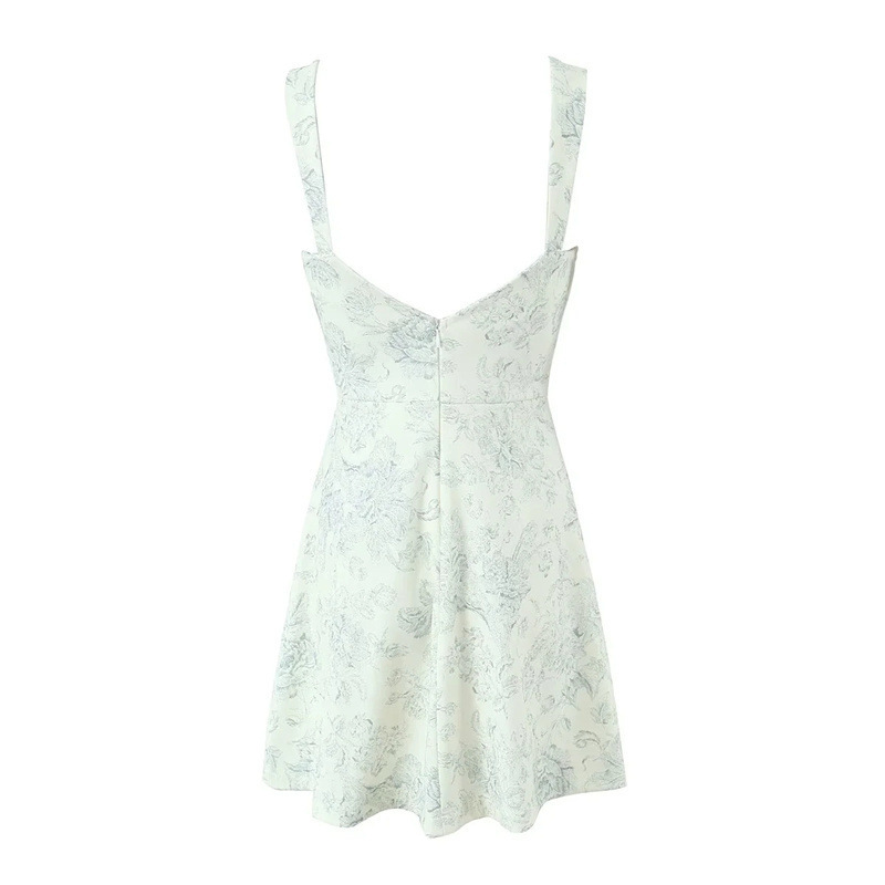 Romantic floral print slip dress