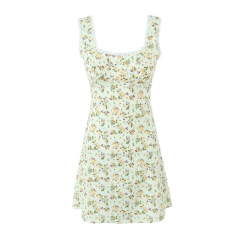 Sweet lace square neck dress