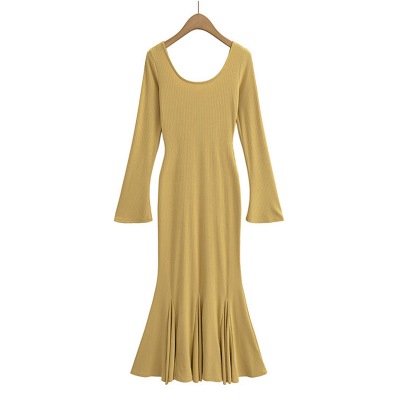 Slim-fit bag hips medium long fishtail skirt woman