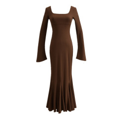 Slim-fit bag hips medium long fishtail skirt woman