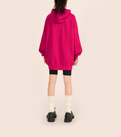 Vintage letter pattern printed hooded high street couple hoodie