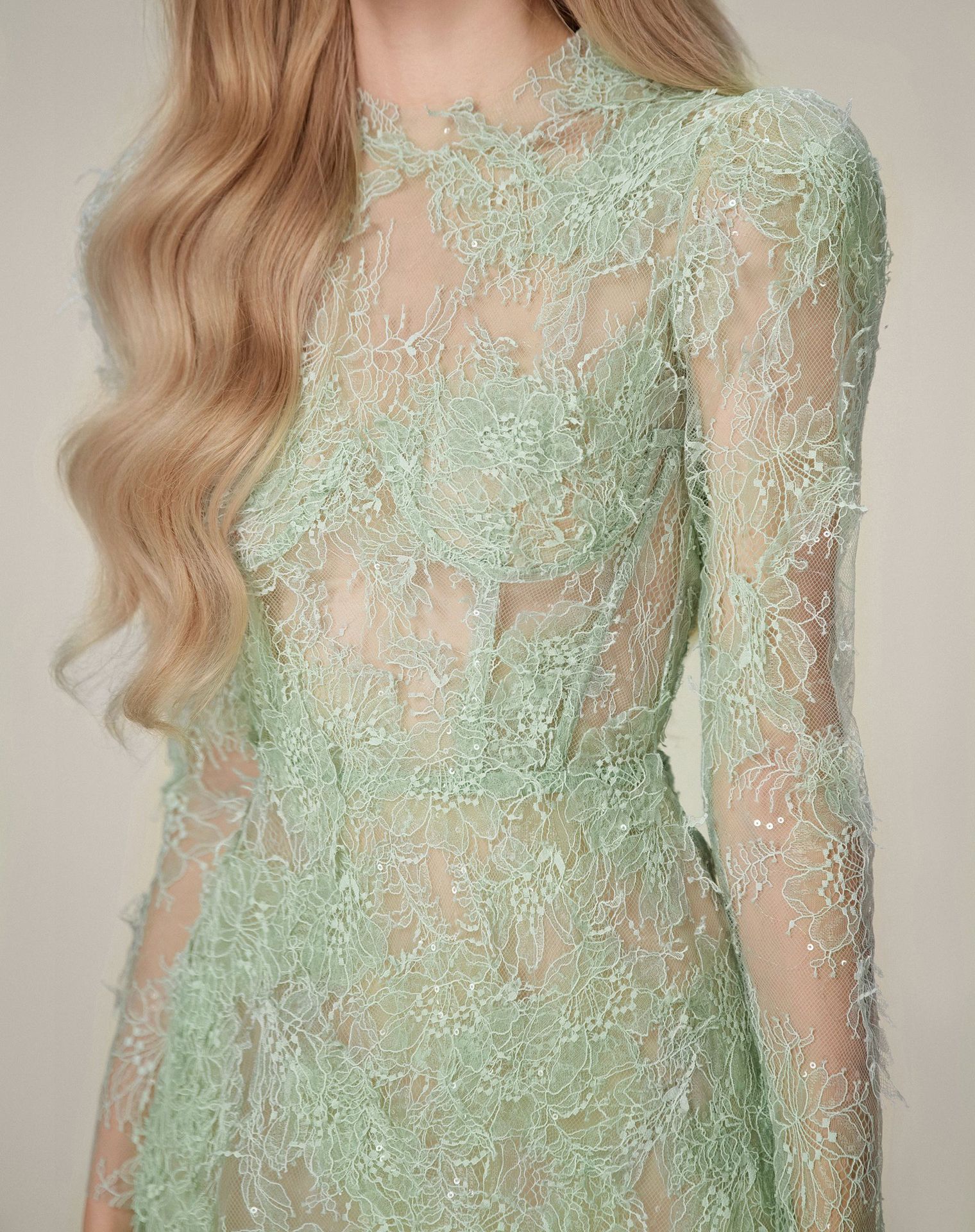 Lace mid length dress