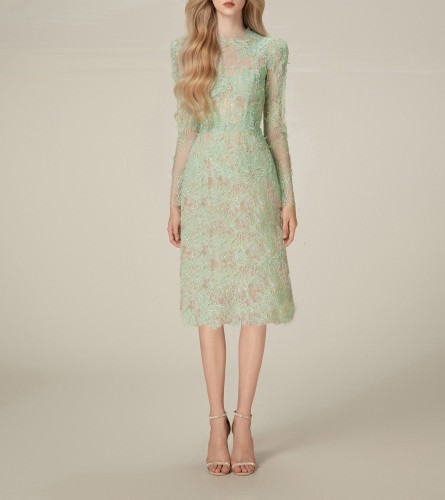 Lace mid length dress