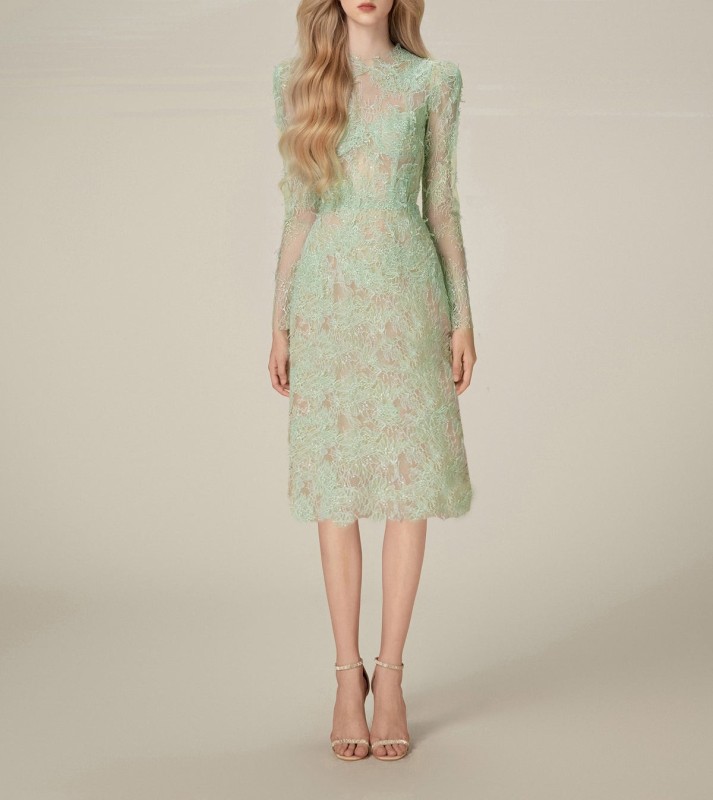 Lace mid length dress
