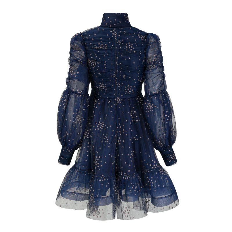 Mesh skirt with star pattern dress