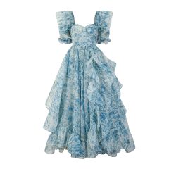 Bubble sleeve princess birthday dress