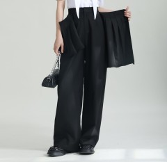 Splicing pleated suit casual pants