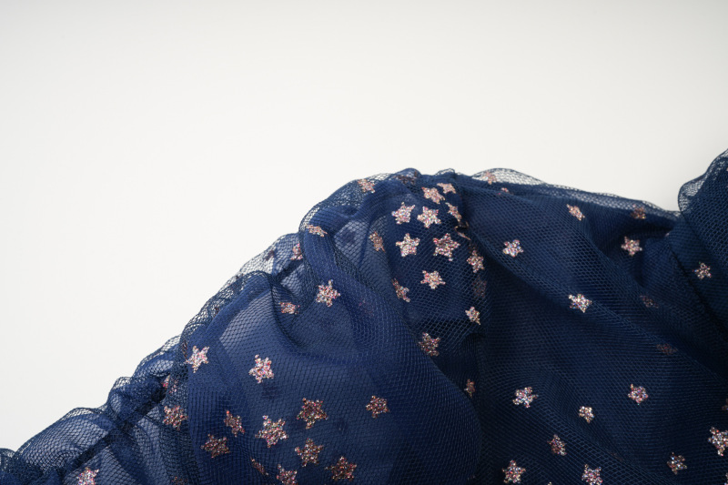 Mesh skirt with star pattern dress