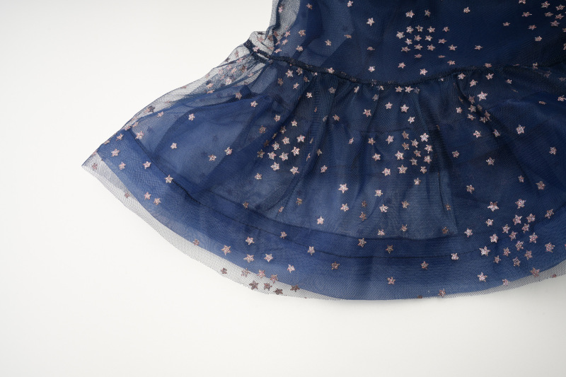 Mesh skirt with star pattern dress