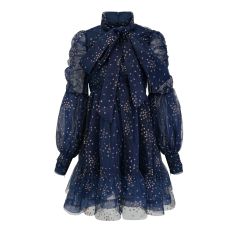 Mesh skirt with star pattern dress