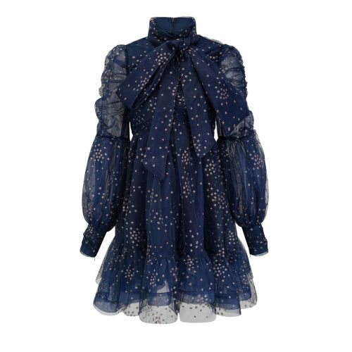 Mesh skirt with star pattern dress