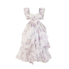 Bubble sleeve princess birthday dress