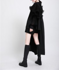 Retro irregular pleated shirt skirt