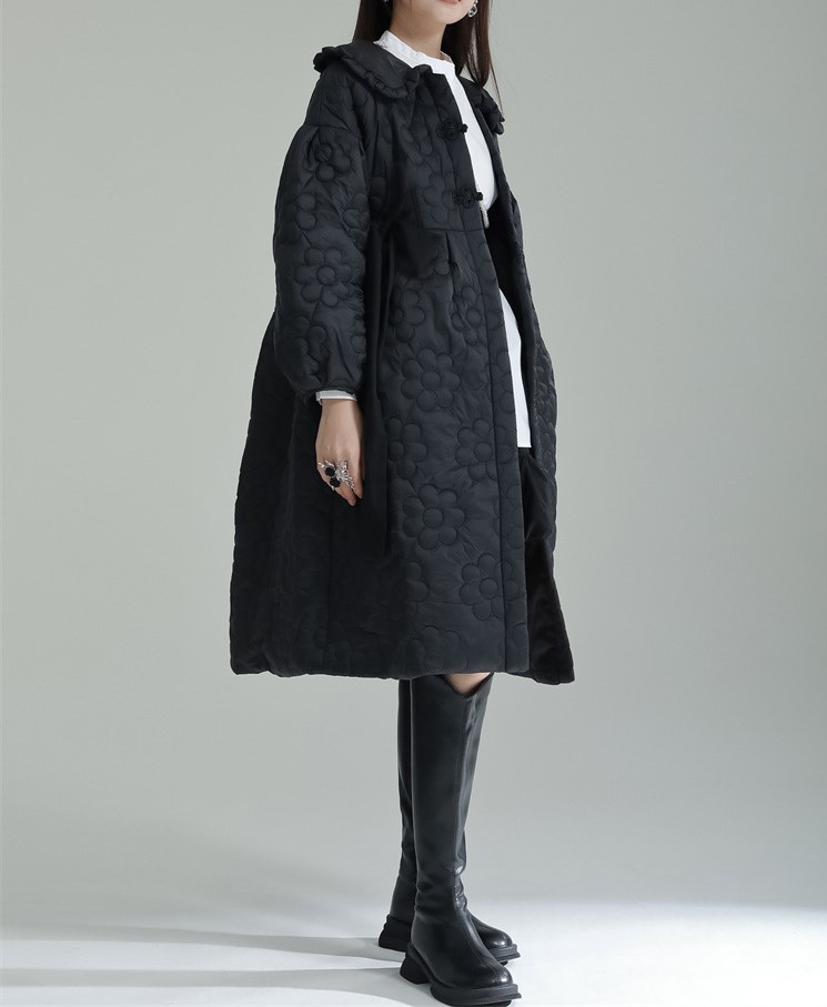 Lotus collar cotton jacket for women
