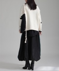 Retro distressed knit sweater