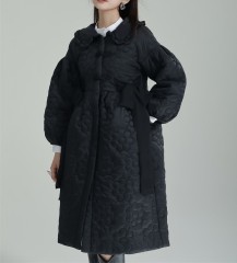 Lotus collar cotton jacket for women