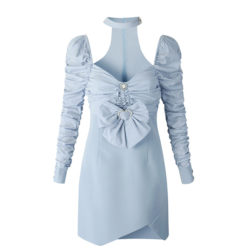 Bow long sleeved French dress