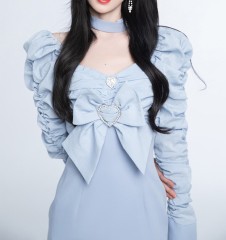 Bow long sleeved French dress