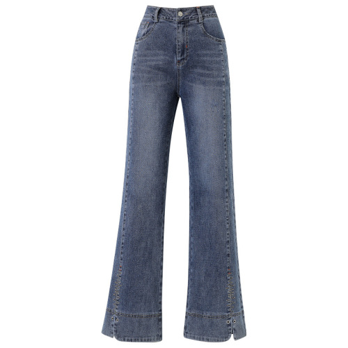 High waisted micro flared jeans