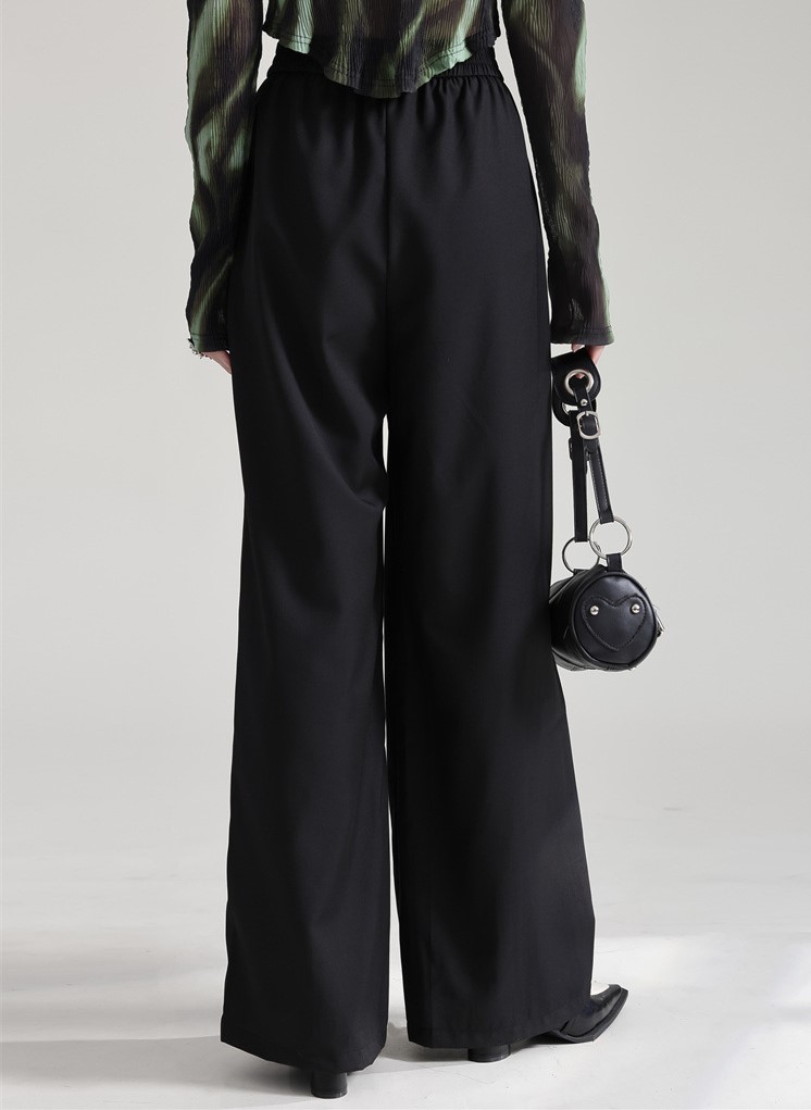 Straight zipper design for casual pants
