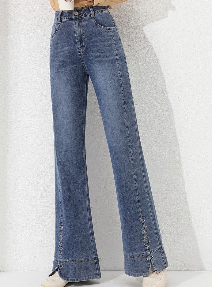 High waisted micro flared jeans