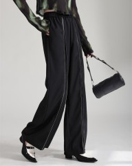 Straight zipper design for casual pants