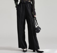 Straight zipper design for casual pants