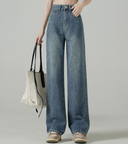 Retro blue wide leg jeans