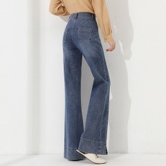 High waisted micro flared jeans