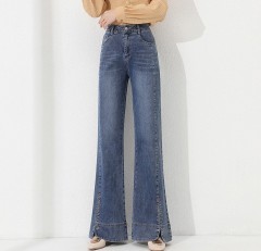 High waisted micro flared jeans