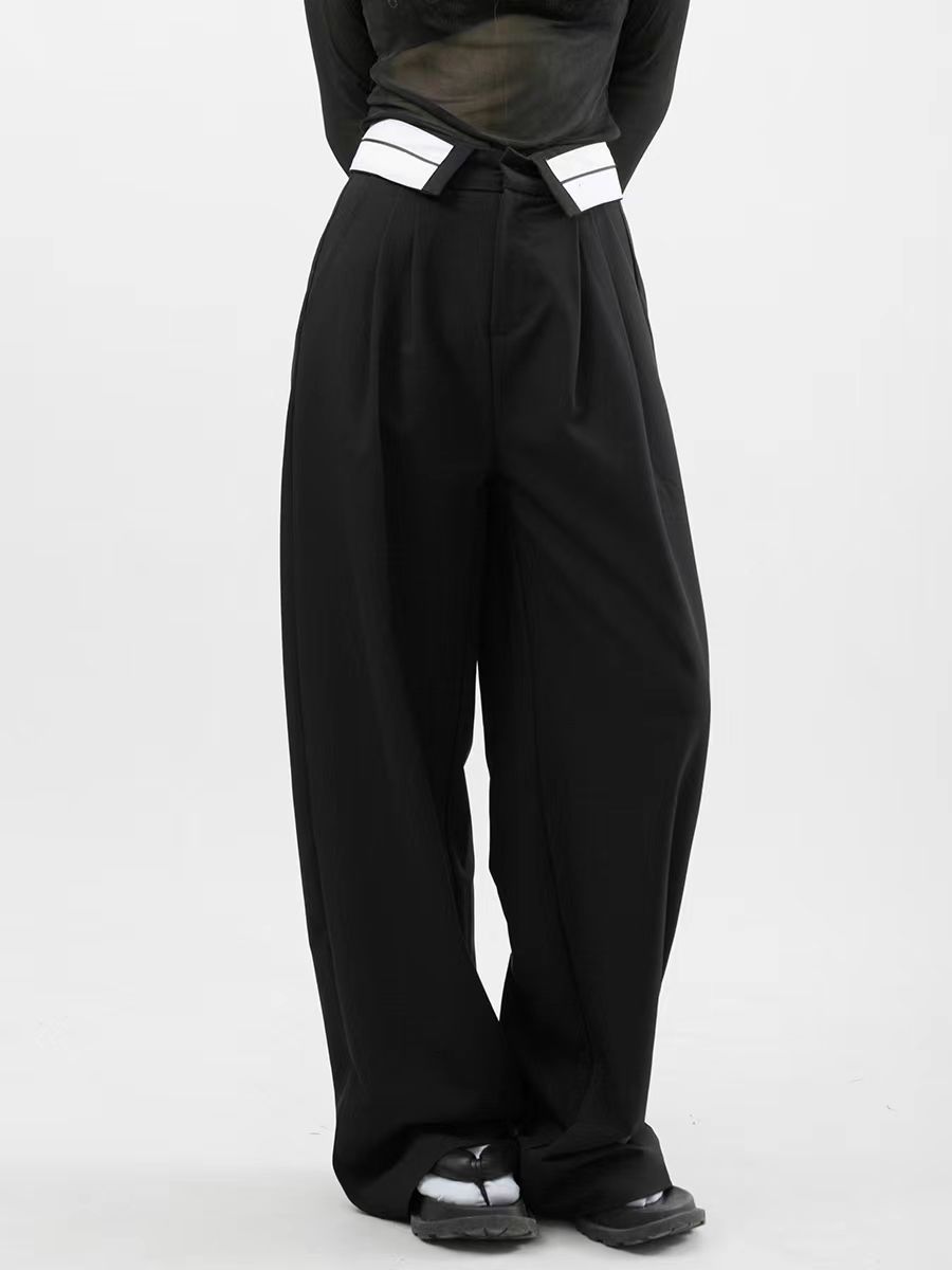 High waisted suit pants