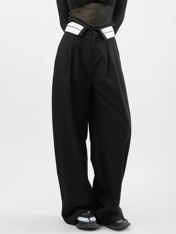 High waisted suit pants