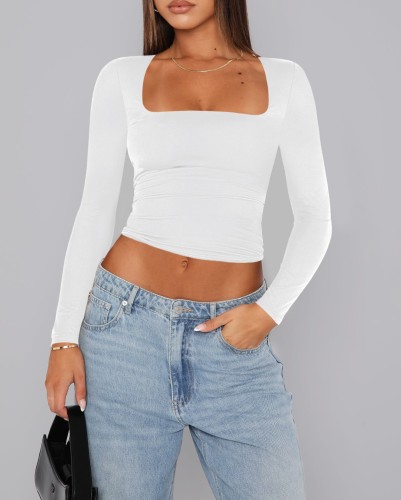 Y2K Spicy Girl Top U-neck Bottom
