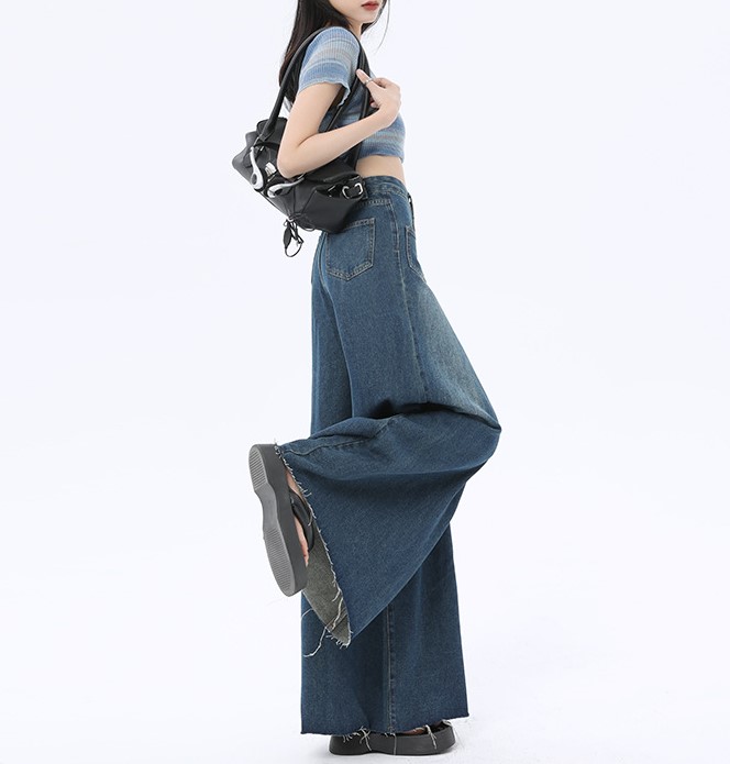 Retro Fur Edge Floor Mop Pants