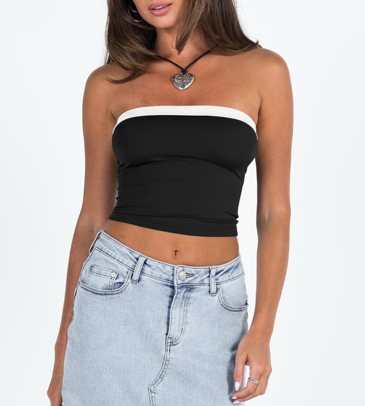 Slim fit bottom vest Y2K top