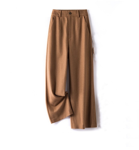 Wool straight leg pants