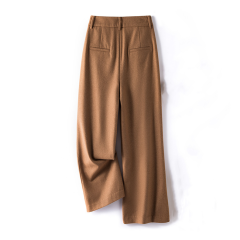 Wool straight leg pants