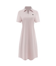 Short sleeved POLO dress for women