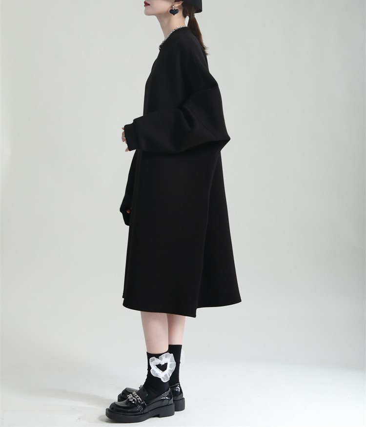 Loose fitting hoodie long sleeved skirt