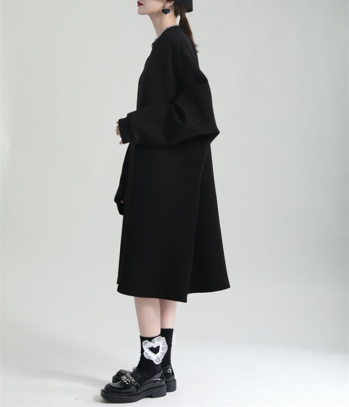 Loose fitting hoodie long sleeved skirt