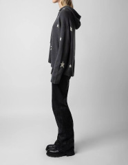 Loose knit hooded sweater